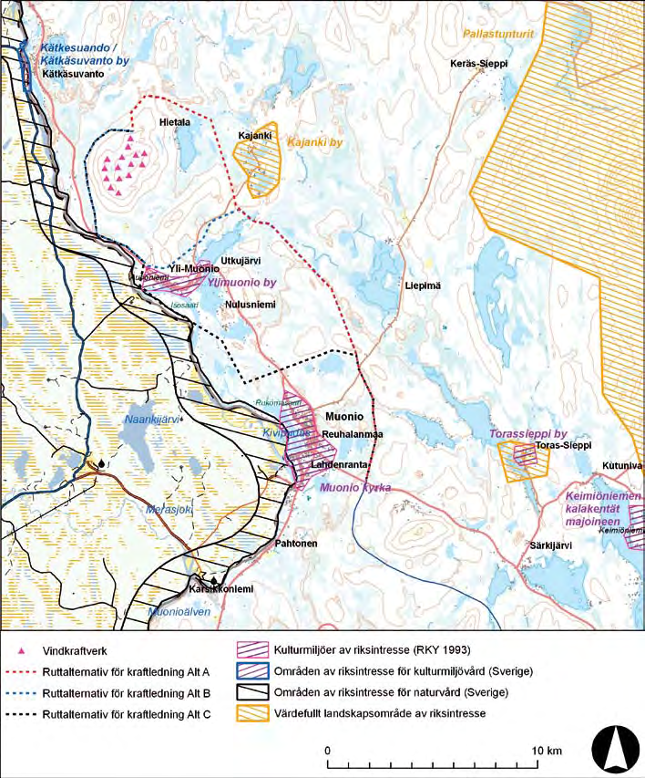 PÅVERKAN PÅ SVENSKA SIDAN PÅVERKAN PÅ SVENSKA SIDAN 7 Påverkan på svenska sidan Avståndet från vindkraftparken på Mielmukkavaara till svenska gränsen är ca. 3 kilometer.