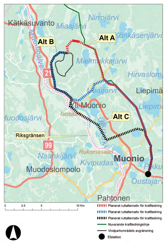 I MKB-FÖRFARANDET BEDÖMDA PROJEKTALTERNATIV OCH KORT TEKNISK BESKRIVNING AV PROJEKTET