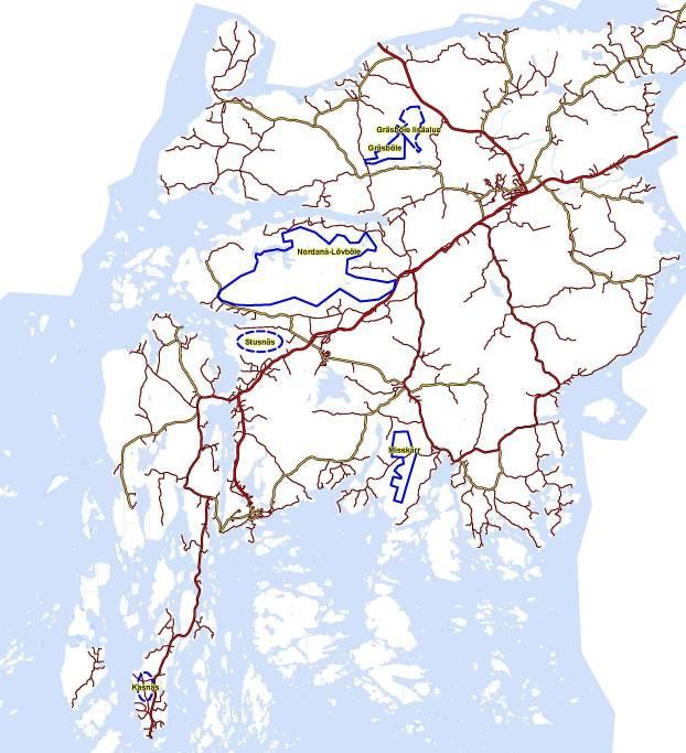 12 Miljökonsekvensbeskrivnings program Vindkraftpark, Nordanå-Lövböle Planeringsområdet omfattar cirka 185 432 hektar, beroende på antalet turbiner.