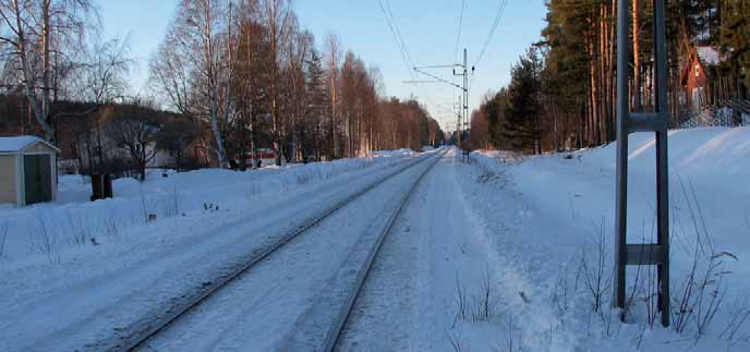 Järnvägsutredning 1 delen Robertsfors - Skellefteå - Ostvik angeläget är det att inte hamnar i konflikt med en ny sträckning för väg E4.