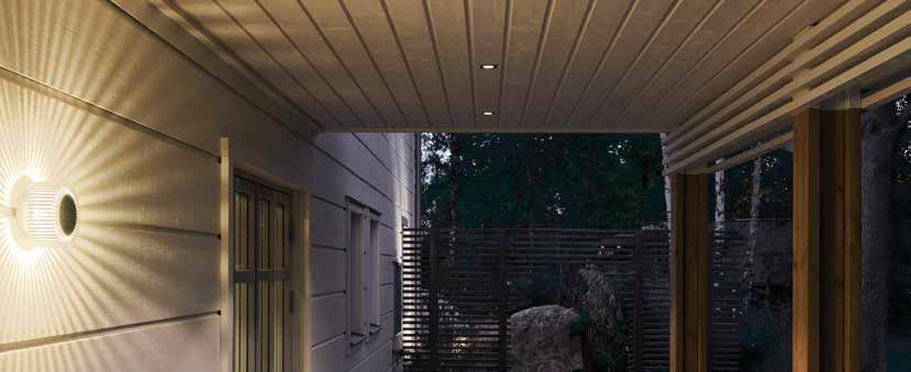 120 UTOMHUS UTOMHUS 121 TURBINE Väggarmatur med dekorativ ljusbild som skapar fantastiska effekter på väggar både utomhus och inomhus. Bestyckad med en energieffektiv -ljuskälla.