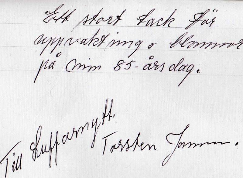 Värmande omtanke När det ofattbara plötsligt händer känns det gott att ha vänner. Terttu hade, och jag har, många goda kamrater i Skogsluffarna och framför allt i Gamla Luffarna.