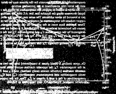 Egenskaper hos eutektiska diagram Punkten där de två smältlinjerna möts E kallas den eutektiska punkten, den motsvarande koncentrationen C E den eutektiska koncentrationen och motsvarande T E den