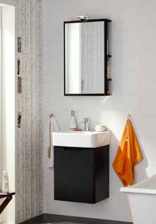 HAFA ONE HAFA ONE är en smart möbel för det lilla badrummet eller gästtoan. Tvättställsskåp med mjukstängande lucka och integrerat handtag.