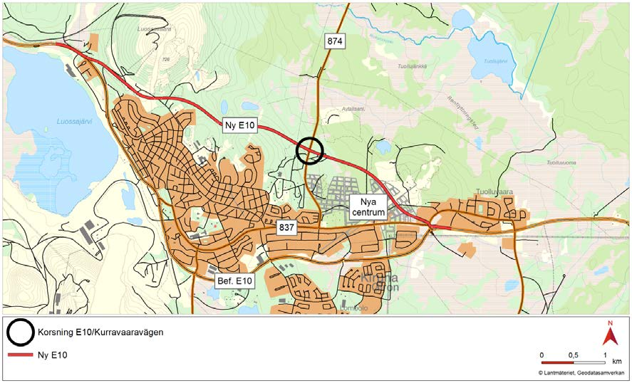 1. Uppdrag På uppdrag av Trafikverket upprättar Sweco en riskanalys för anslutning till ny E10 i området vid Kurravaaravägen, Kiruna.