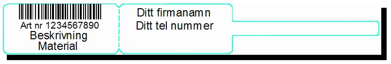 - Med Textverktyget startar du ett textfält, med Streckkodsverktyget startar du ett streckkodsfält, och så vidare.