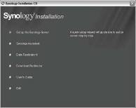 INSTALLERA SYSTEMETS MJUKVARA Windows-användare 1. Sätt i installations-cd-skivan i skivfacket. 2. Välj Set up the Synology Server (Installera Synology-servern) från autorun-menyn. 3.