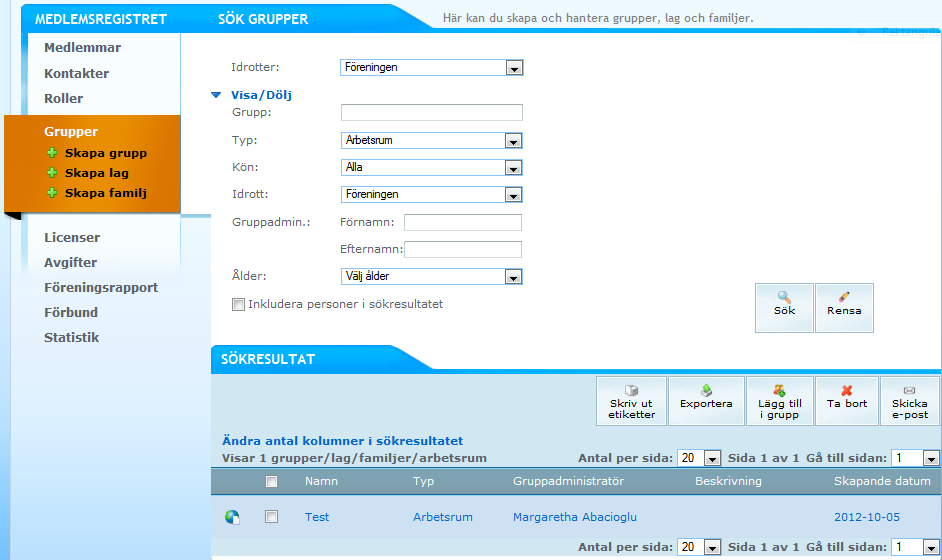 Tilldela Behörighet på Klubbsidan För att tilldela behörigheten Redigera hemsida (redaktör) på föreningens klubbsida så att ledaren ska kunna skapa aktiviteter i föreningens kalender.