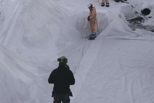 Schakt och utsättning Schaktets storlek beror på anläggningens storlek och nivån för inloppet.