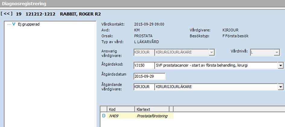 märkt VMC ankomstregistreras bedöms Planering Undersökningsblock A, B, C Beslut om srekommendation vid MDK Start av första Ny vårdbegäran Nytt planeringsunderlag Skärmbild Avslut av SVF innan första