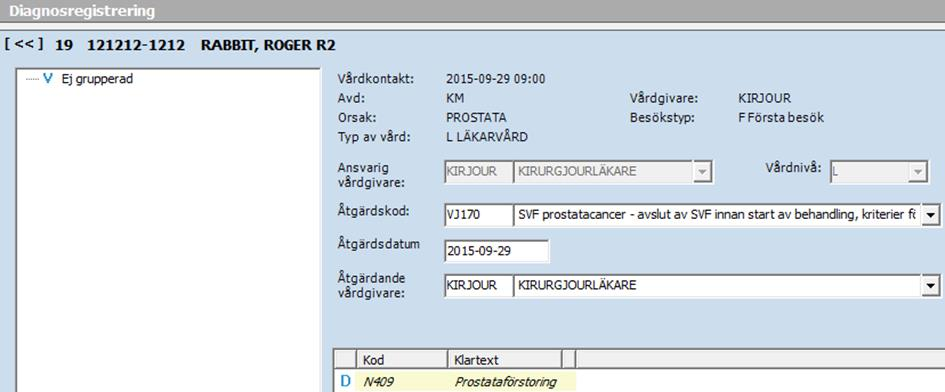 märkt VMC ankomstregistreras bedöms Planering Undersökningsblock A, B, C Beslut om srekommendation vid MDK Start av första Ny vårdbegäran Nytt planeringsunderlag Skärmbild Avslut av SVF innan första