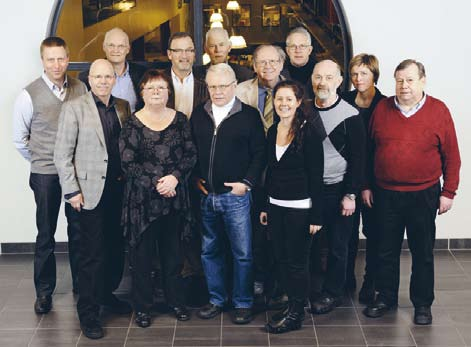 Från vänster: Pontus Boström, Rutger Starwing, Per Ridne, Inger Liljeberg, Kjell Brissman, Christer Myrgård, Thorleif Gustavsson, Bo Einarsson, Cecilia Arkhed, Håkan Löfstedt, Björn Granath, Lotta