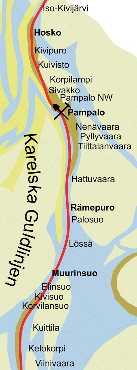 FÖRVALTNINGSBERÄTTELSE I oktober 2006 förvärvade bolaget den södra delen av Karelska Guldlinjen som bl.a. innehåller gruvan i Pampalo, från Polar Mining Oy, ett dotterbolag till det börsnoterade australiensiska gruvbolaget Dragon Mining NL.