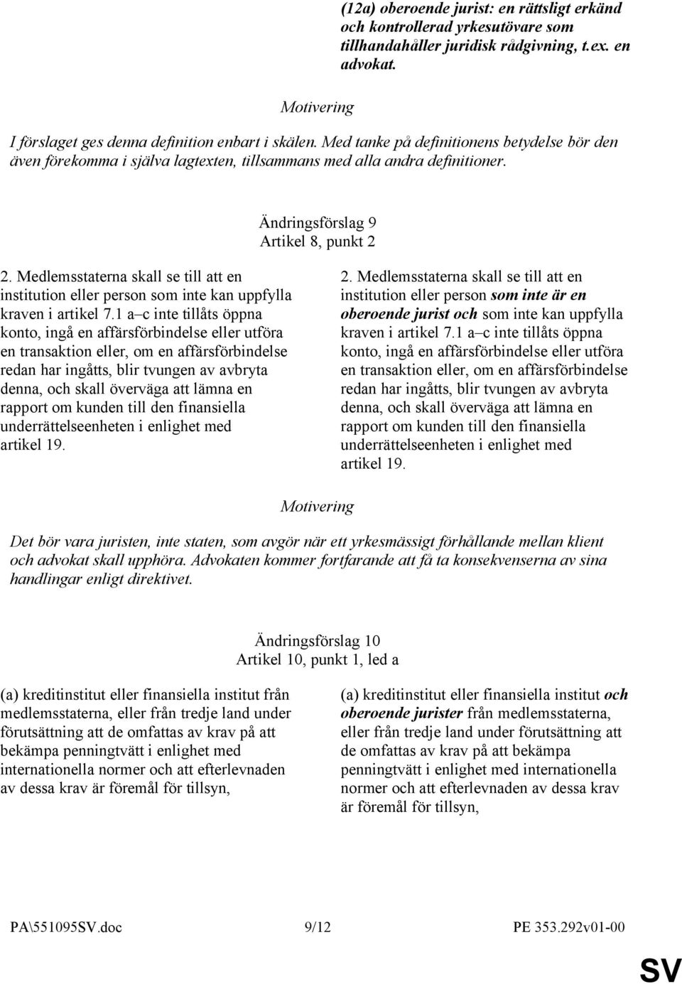 Medlemsstaterna skall se till att en institution eller person som inte kan uppfylla kraven i artikel 7.