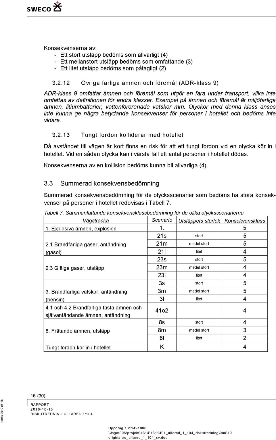 Exempel på ämnen och föremål är miljöfarliga ämnen, litiumbatterier, vattenförorenade vätskor mm.