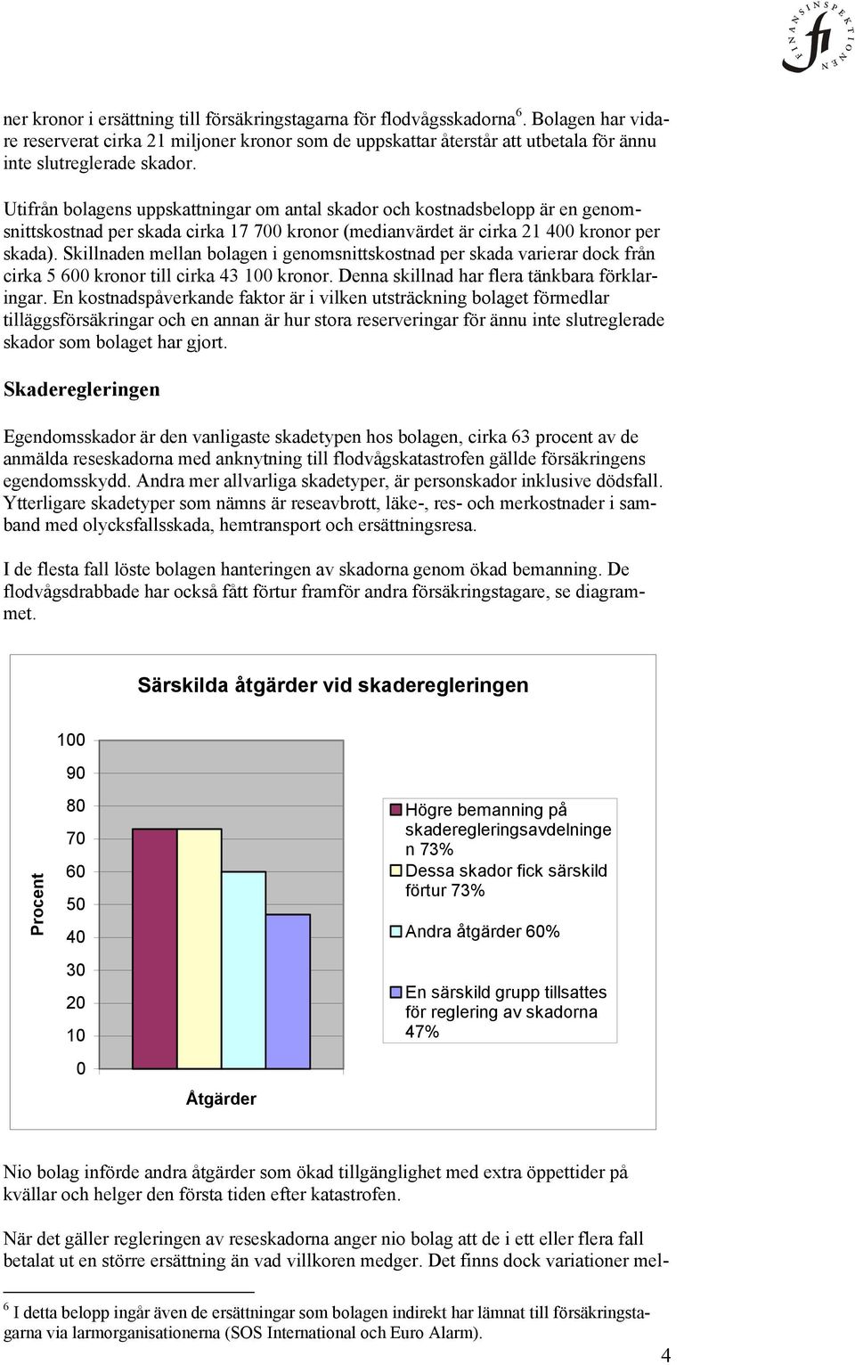 Utifrån bolagens uppskattningar om antal skador och kostnadsbelopp är en genomsnittskostnad per skada cirka 17 700 kronor (medianvärdet är cirka 21 400 kronor per skada).