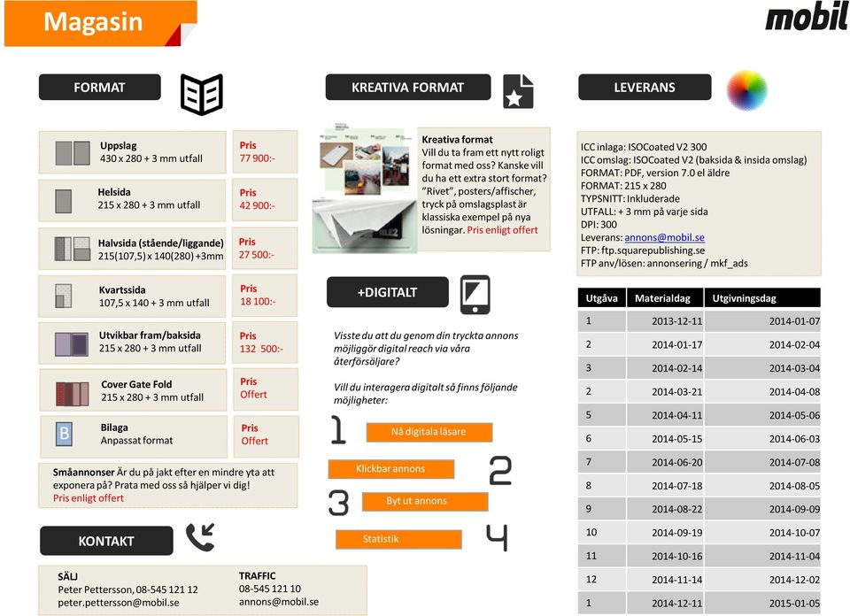 enligt offert ICC inlaga: ISOCoated V2 300 ICC omslag: ISOCoated V2 (baksida & insida omslag) FORMAT: PDF, version 7.