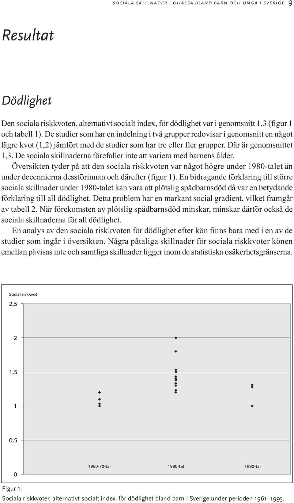 De sociala skillnaderna förefaller inte att variera med barnens ålder.