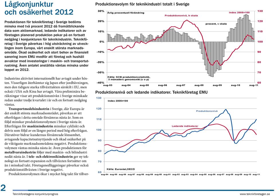 teknikindustrin. Teknikföretag i Sverige påverkas i hög utsträckning av utvecklingen inom Europa, vårt enskilt största marknadsområde.
