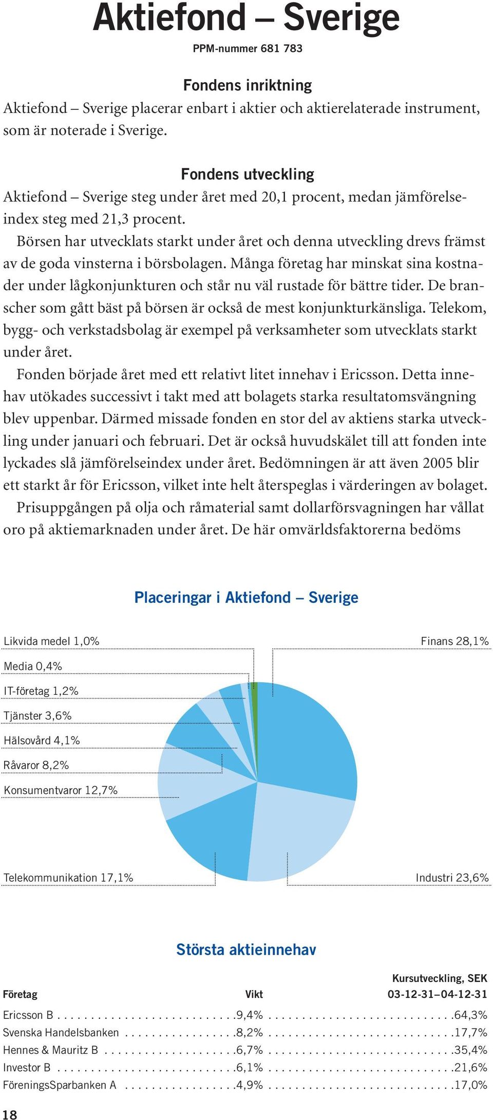 Börsen har utvecklats starkt under året och denna utveckling drevs främst av de goda vinsterna i börsbolagen.