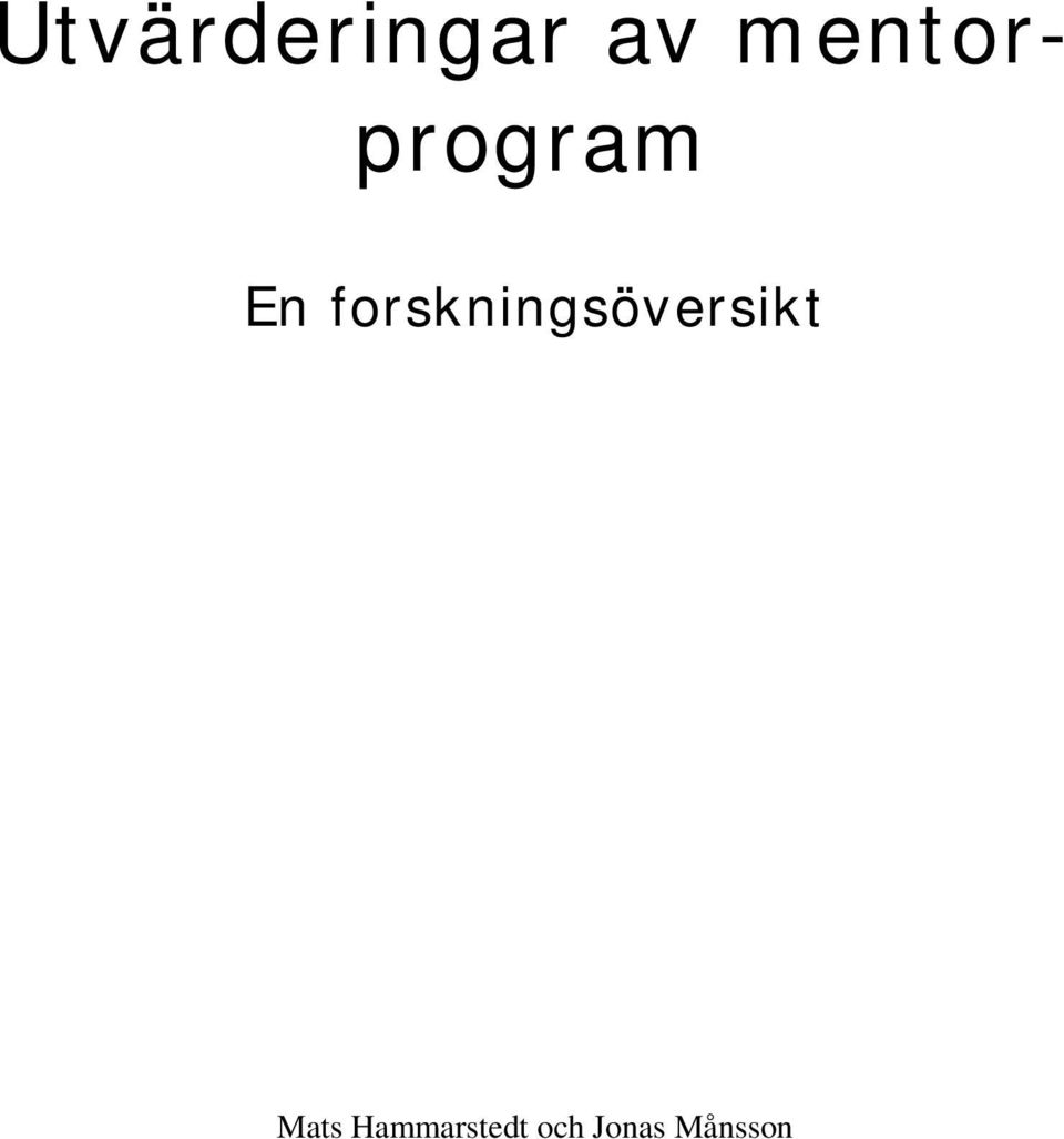 forskningsöversikt