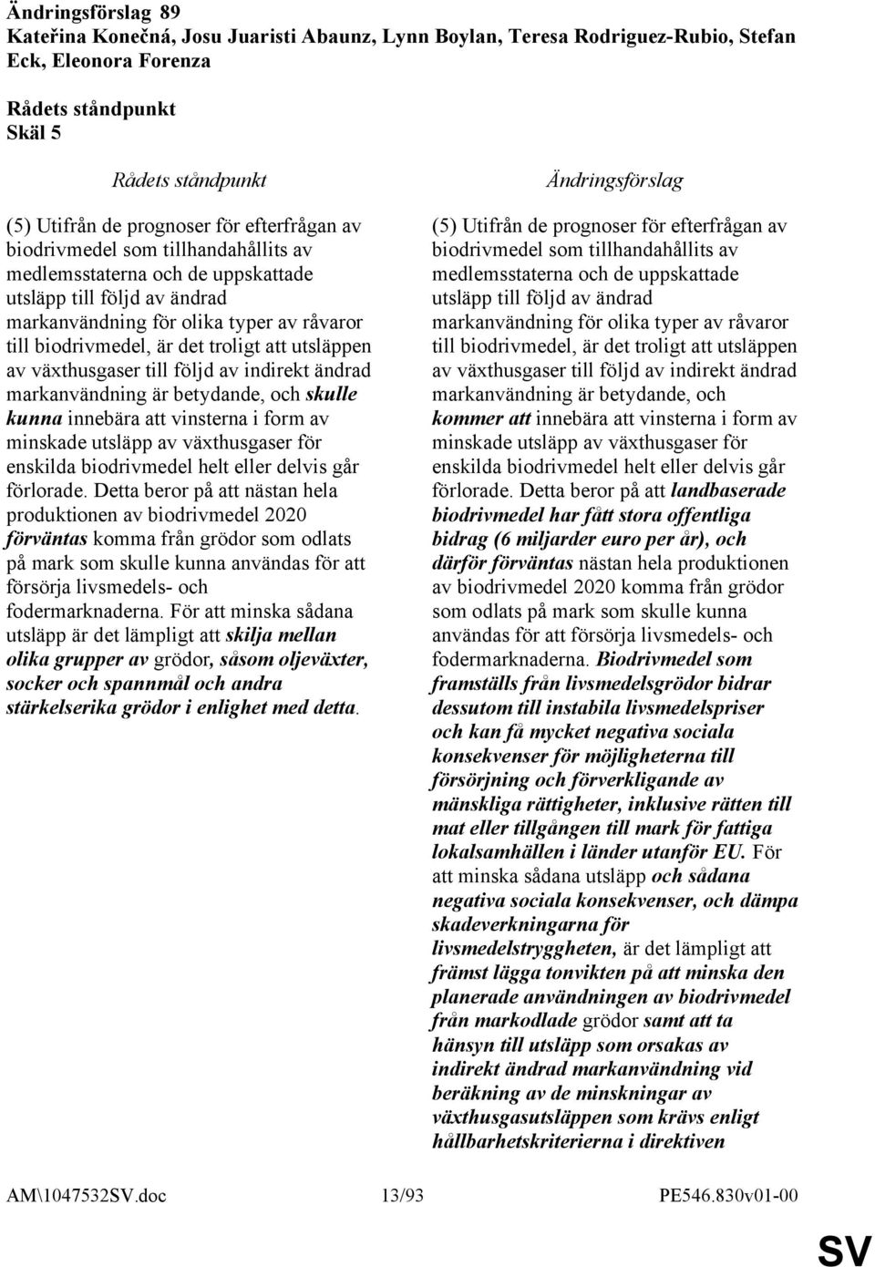 markanvändning är betydande, och skulle kunna innebära att vinsterna i form av minskade utsläpp av växthusgaser för enskilda biodrivmedel helt eller delvis går förlorade.