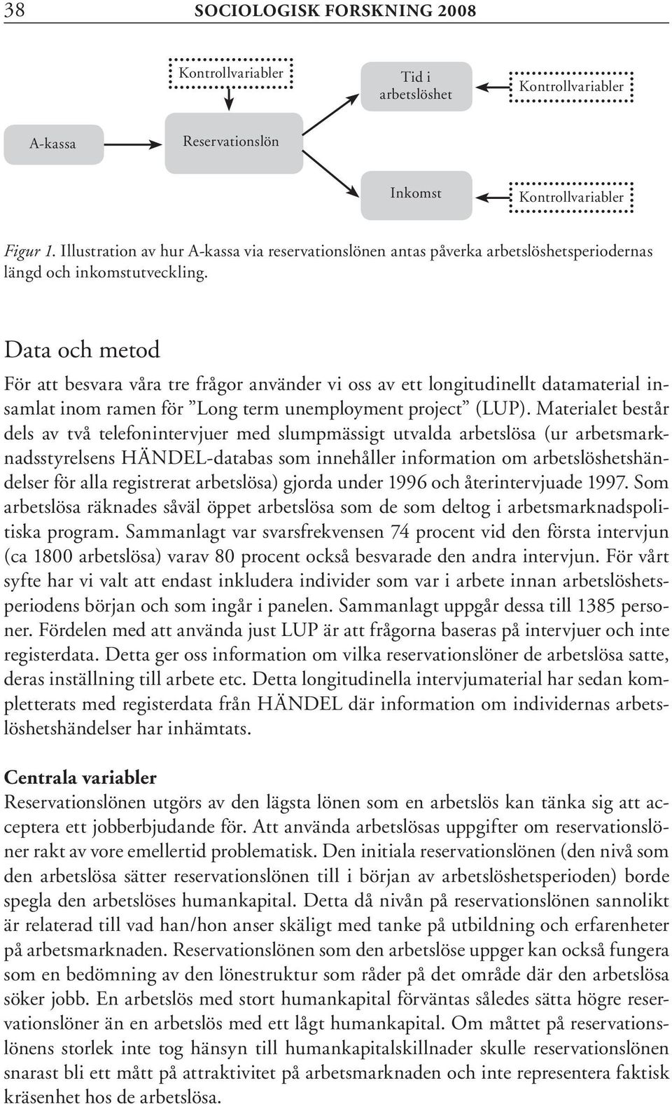 Data och metod För att besvara våra tre frågor använder vi oss av ett longitudinellt datamaterial insamlat inom ramen för Long term unemployment project (LUP).