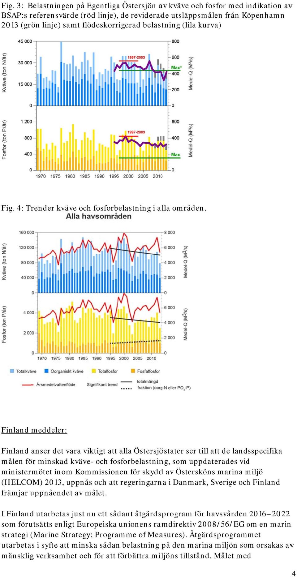 Finland meddeler: Finland anser det vara viktigt att alla Östersjöstater ser till att de landsspecifika målen för minskad kväve- och fosforbelastning, som uppdaterades vidd ministermötet inom