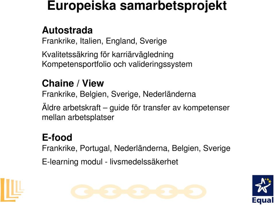 Belgien, Sverige, Nederländerna Äldre arbetskraft guide för transfer av kompetenser mellan