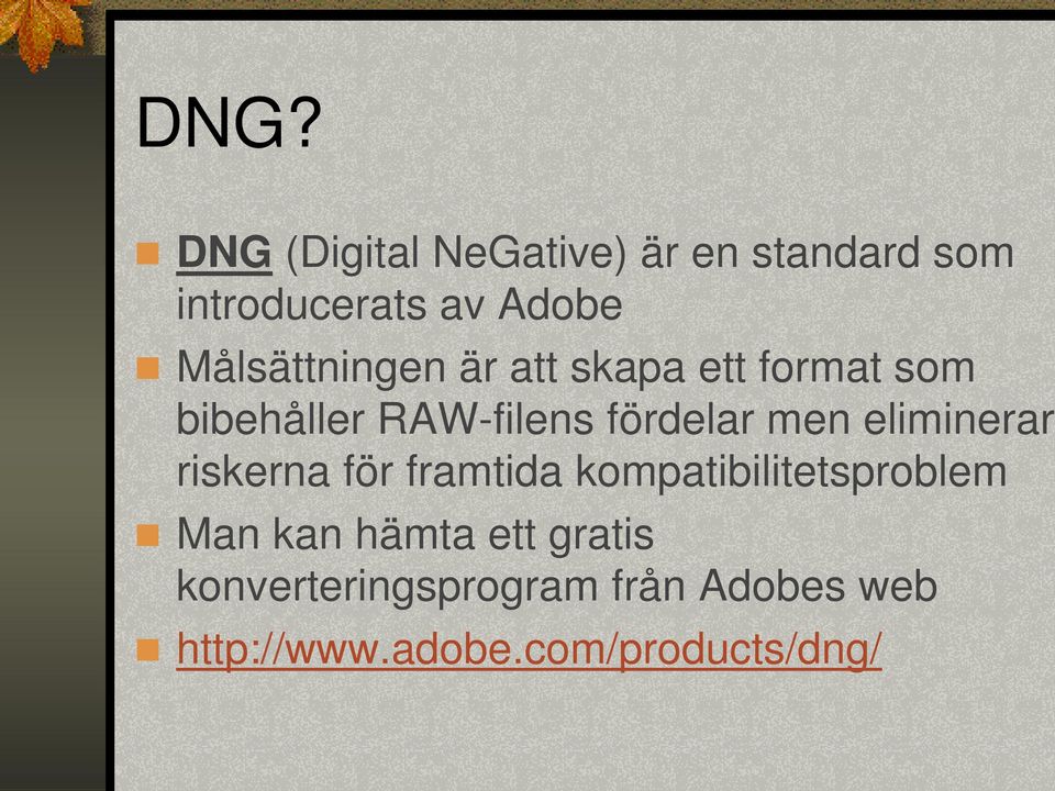 men eliminerar riskerna för framtida kompatibilitetsproblem Man kan hämta