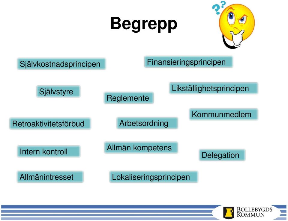 Likställighetsprincipen Kommunmedlem Intern kontroll