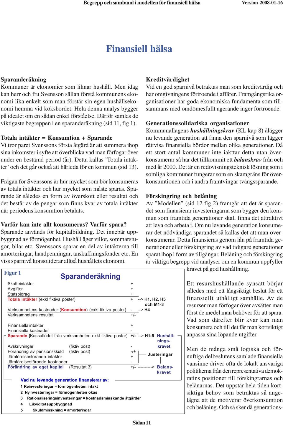 Hela denna analys bygger på idealet om en sådan enkel förståelse. Därför samlas de viktigaste begreppen i en sparanderäkning (sid 11, fig 1).