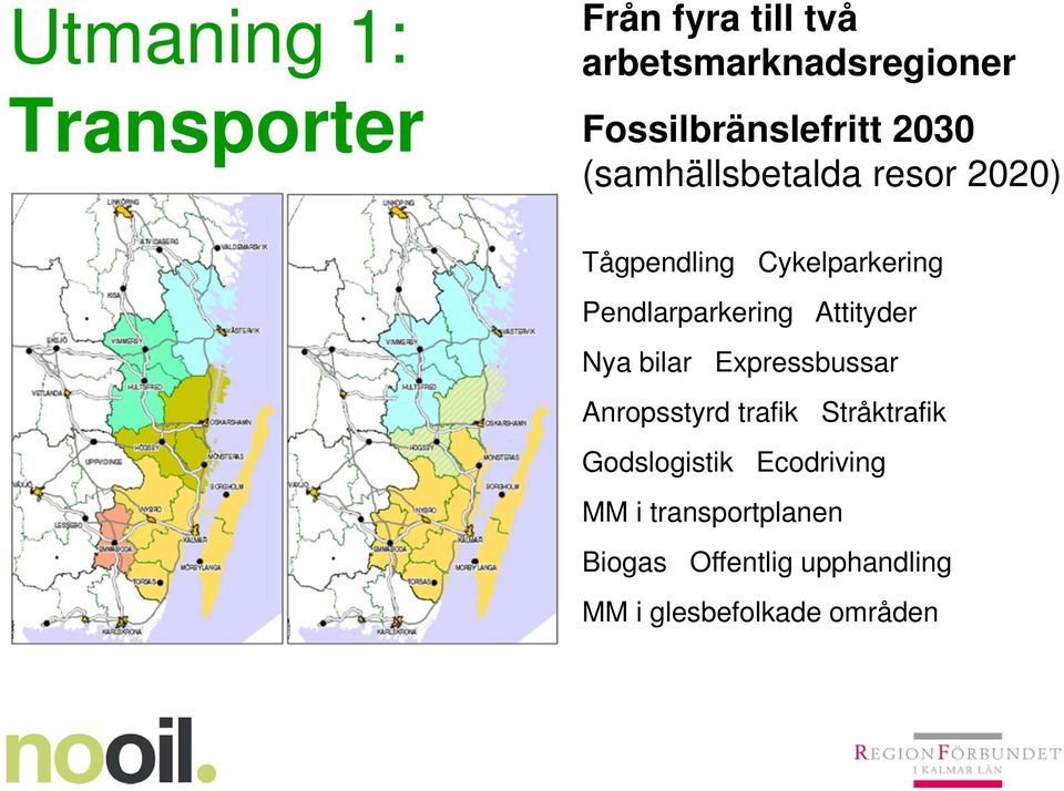 Pendlarparkering Attityder Nya bilar Expressbussar Anropsstyrd trafik Stråktrafik