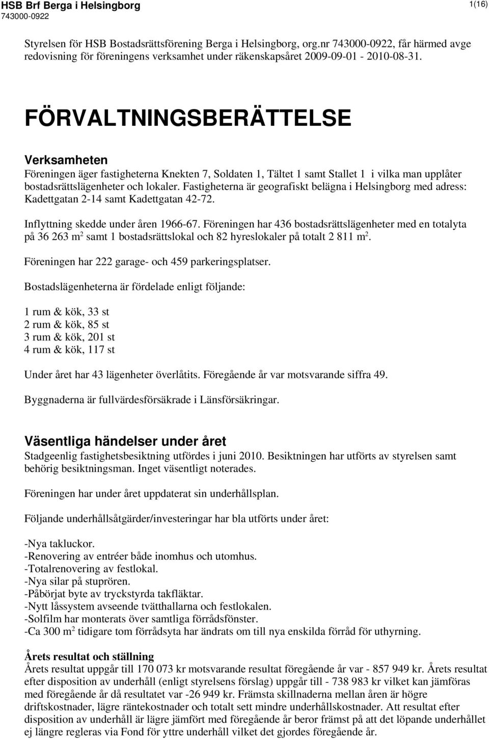 Fastigheterna är geografiskt belägna i Helsingborg med adress: Kadettgatan 2-14 samt Kadettgatan 42-72. Inflyttning skedde under åren 1966-67.