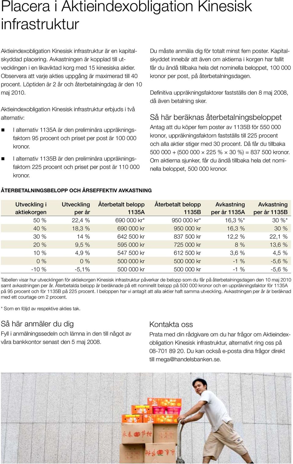 Löptiden är 2 år och återbetalningdag är den 10 maj 2010.