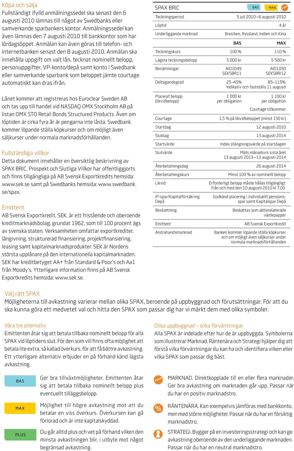 Anmälan ska innehålla uppgift om valt lån, tecknat nominellt belopp, personuppgifter, VP-konto/depå samt konto i Swedbank eller samverkande sparbank som beloppet jämte courtage automatiskt kan dras