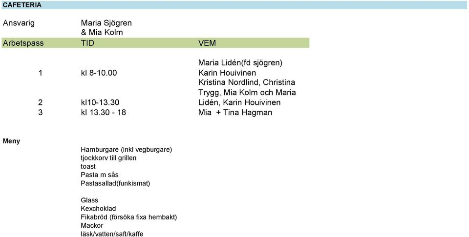 30 Kristina Nordlind, Christina Trygg, Mia Kolm och Maria Lidén, Karin Houivinen 3 kl 13.