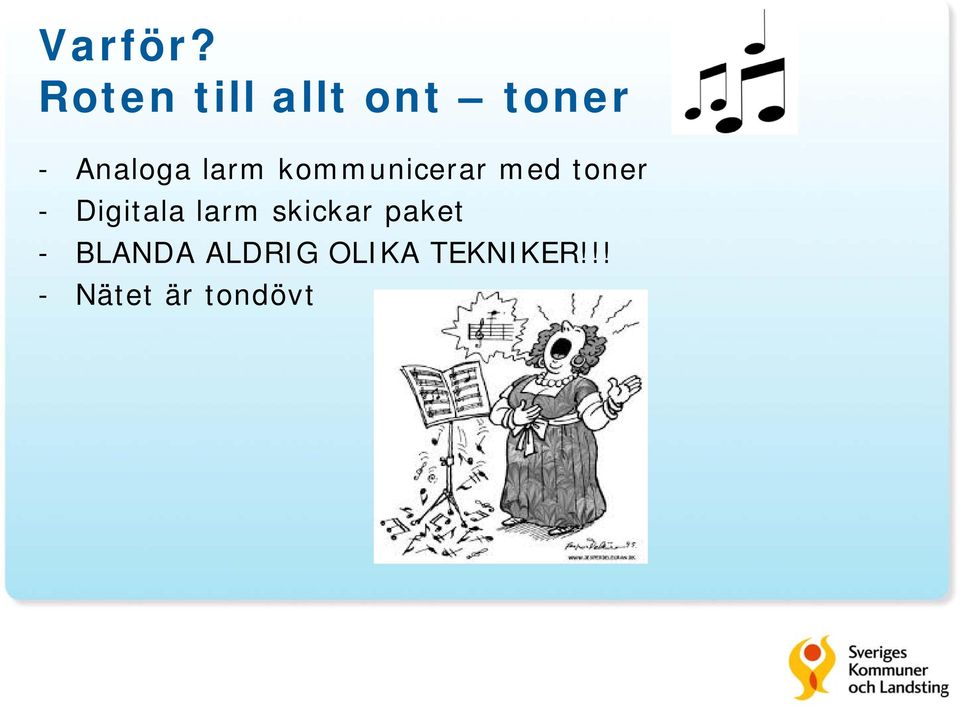 larm kommunicerar med toner - Digitala