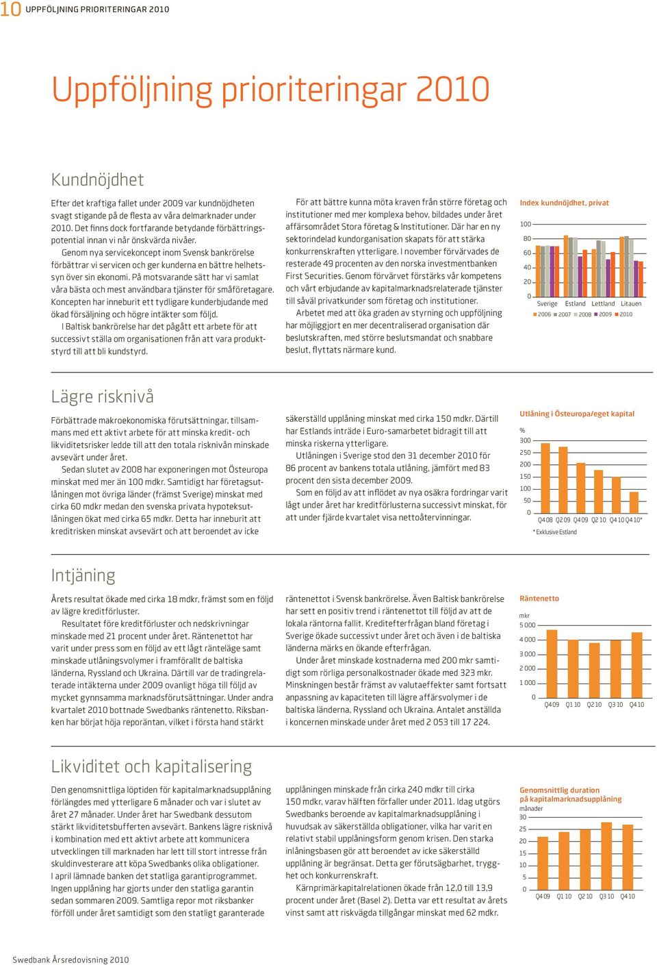 Genom nya servicekoncept inom Svensk bankrörelse förbättrar vi servicen och ger kunderna en bättre helhetssyn över sin ekonomi.