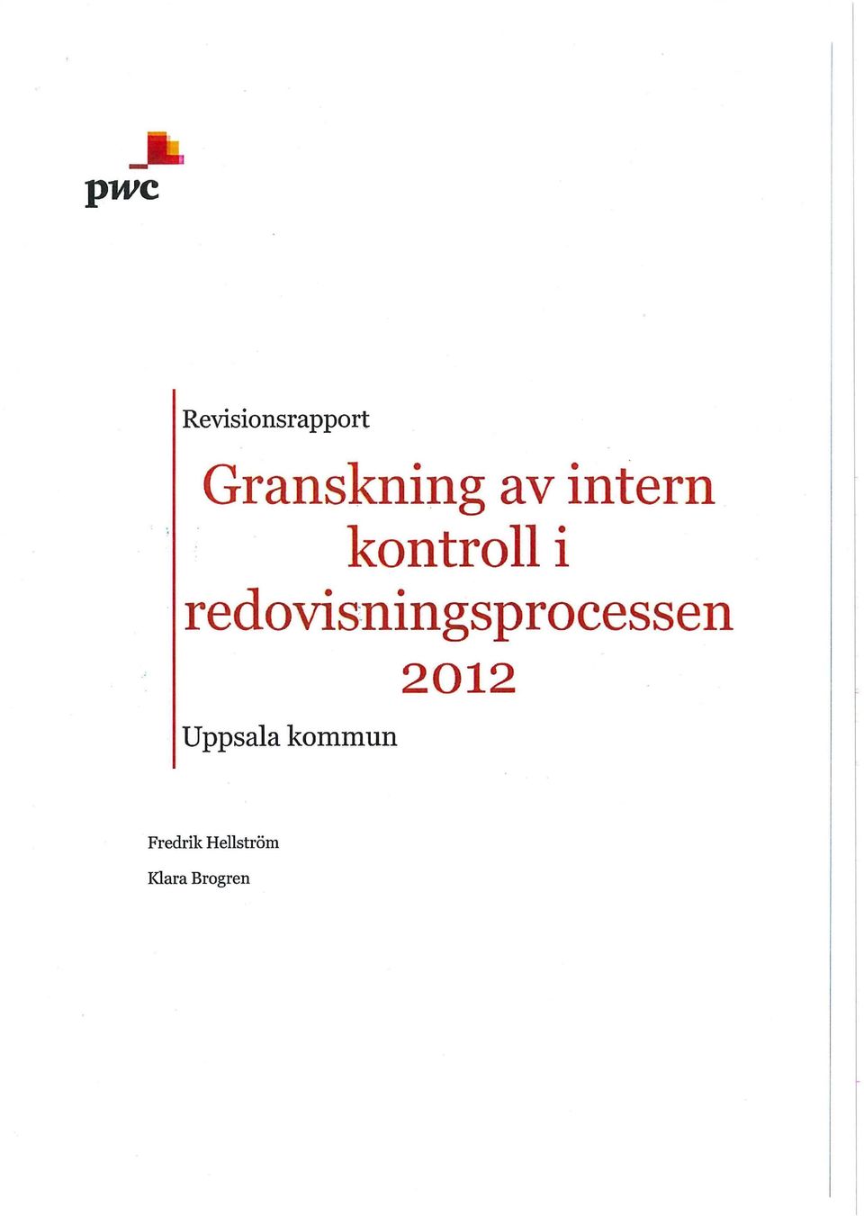 redovisningsprocessen 2012