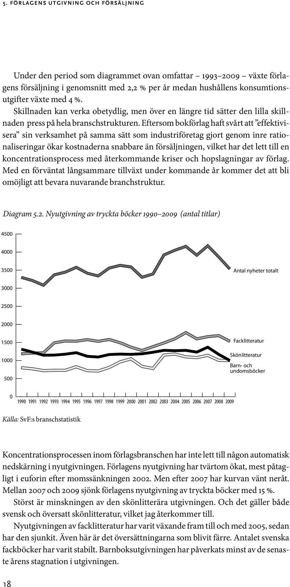 Eftersom bokförlag haft svårt att effektivisera sin verksamhet på samma sätt som industriföretag gjort genom inre rationaliseringar ökar kostnaderna snabbare än försäljningen, vilket har det lett