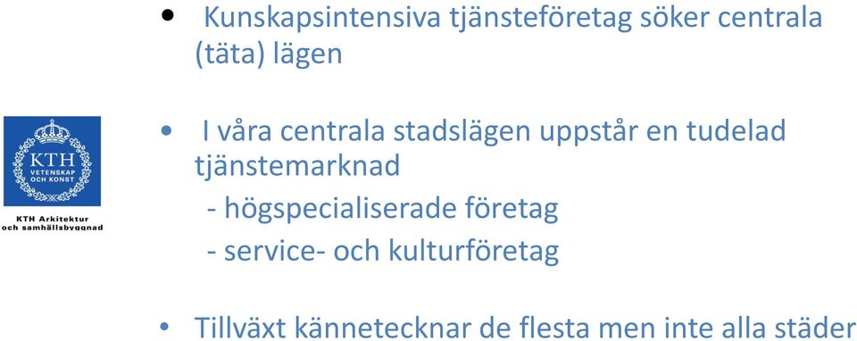 tjänstemarknad - högspecialiserade företag - service- och