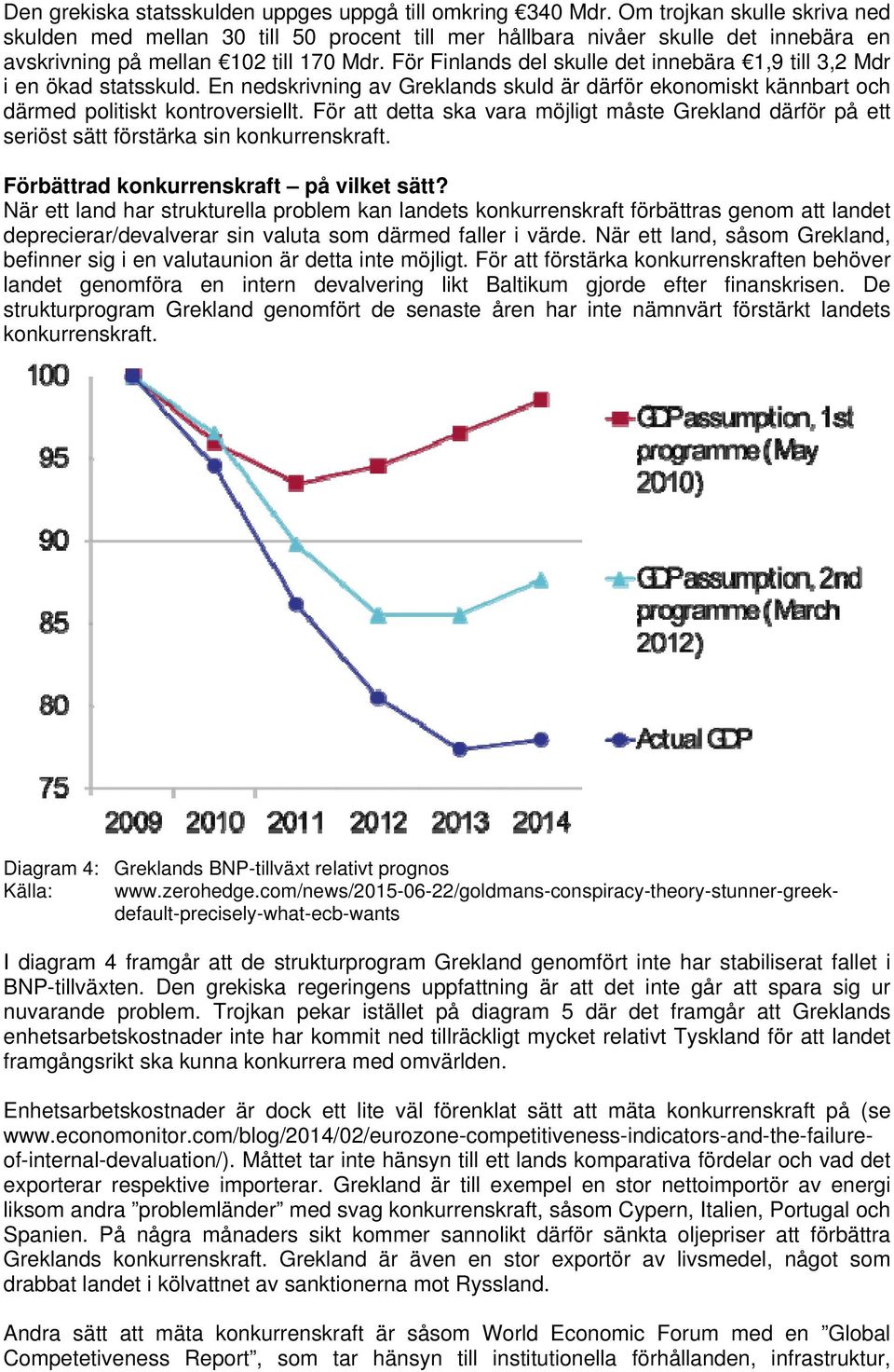 För Finlands del skulle det innebära 1,9 till 3,2 Mdr i en ökad statsskuld. En nedskrivning av Greklands skuld är därför ekonomiskt kännbart och därmed politiskt kontroversiellt.