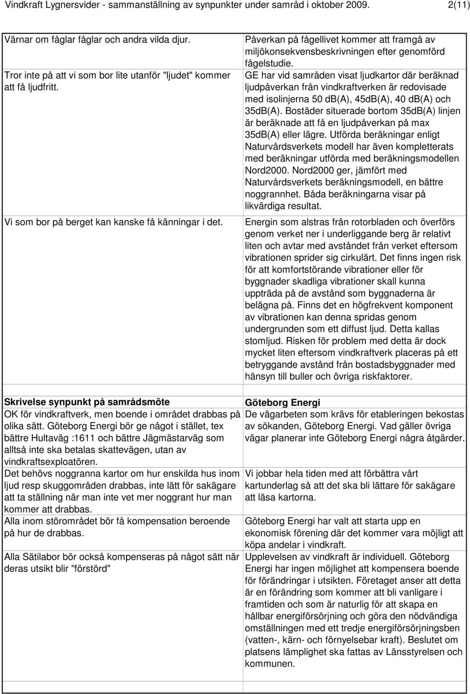 Påverkan på fågellivet kommer att framgå av miljökonsekvensbeskrivningen efter genomförd fågelstudie.