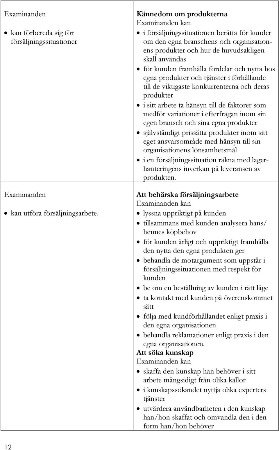 nytta hos egna produkter och tjänster i förhållande till de viktigaste konkurrenterna och deras produkter i sitt arbete ta hänsyn till de faktorer som medför variationer i efterfrågan inom sin egen