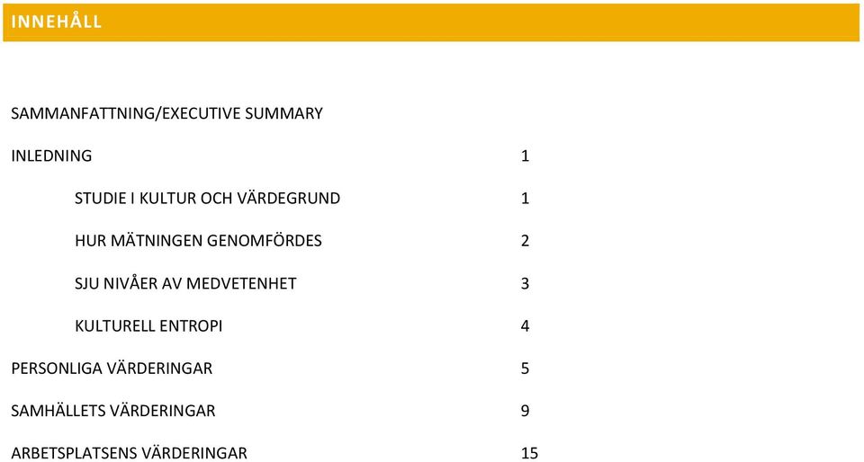 NIVÅER AV MEDVETENHET 3 KULTURELL ENTROPI 4 PERSONLIGA