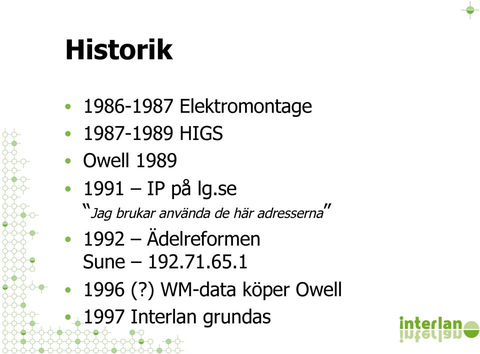 se Jag brukar använda de här adresserna 1992