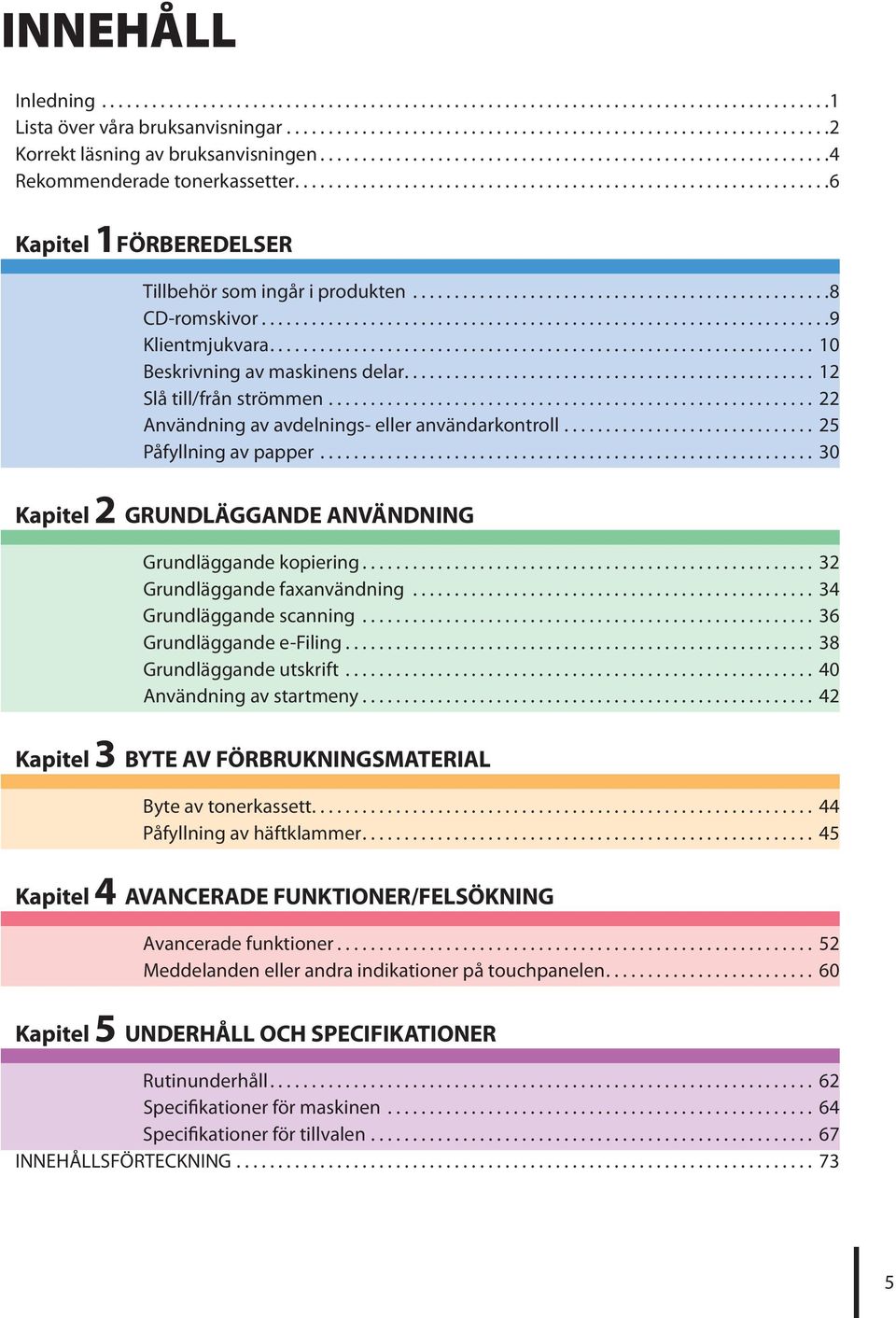 .................................................8 CD-romskivor....................................................................9 Klientmjukvara................................................................. 0 Beskrivning av maskinens delar.