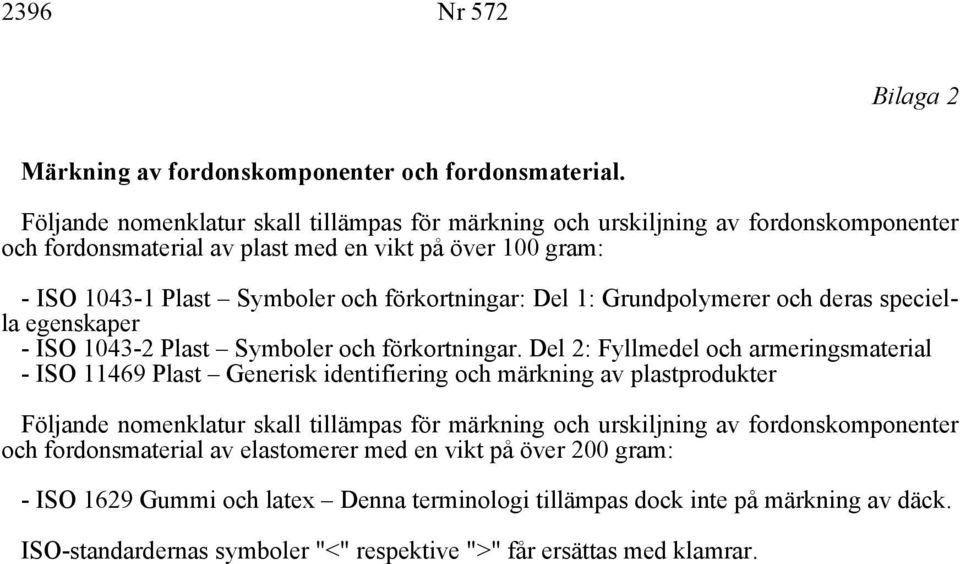 Del 1: Grundpolymerer och deras speciella egenskaper - ISO 1043-2 Plast Symboler och förkortningar.