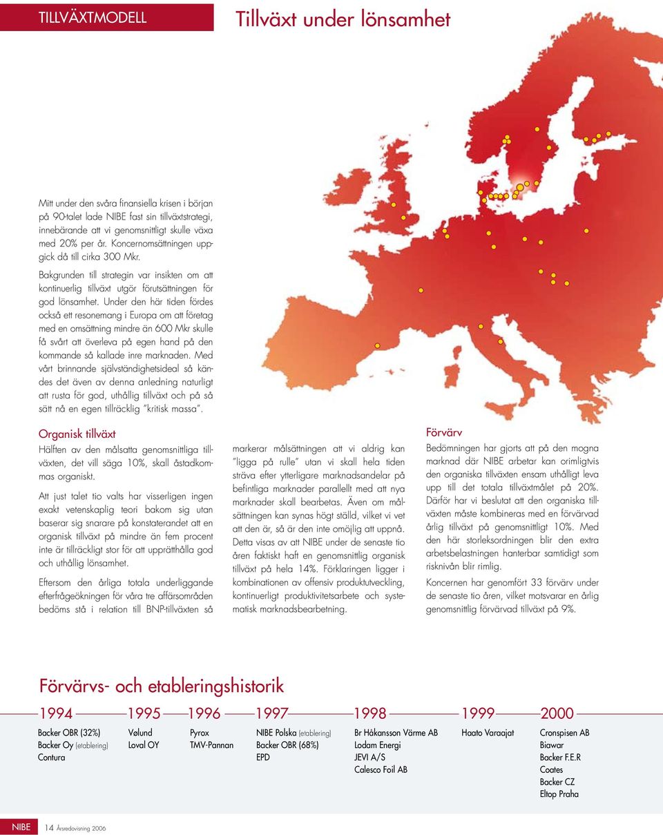 Under den här tiden fördes också ett resonemang i Europa om att företag med en omsättning mindre än 6 Mkr skulle få svårt att överleva på egen hand på den kommande så kallade inre marknaden.